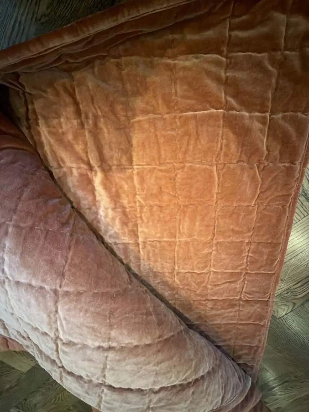 Quince Cotton Velvet Quilt in Terracotta KING / cal. King new no tags fast to sh